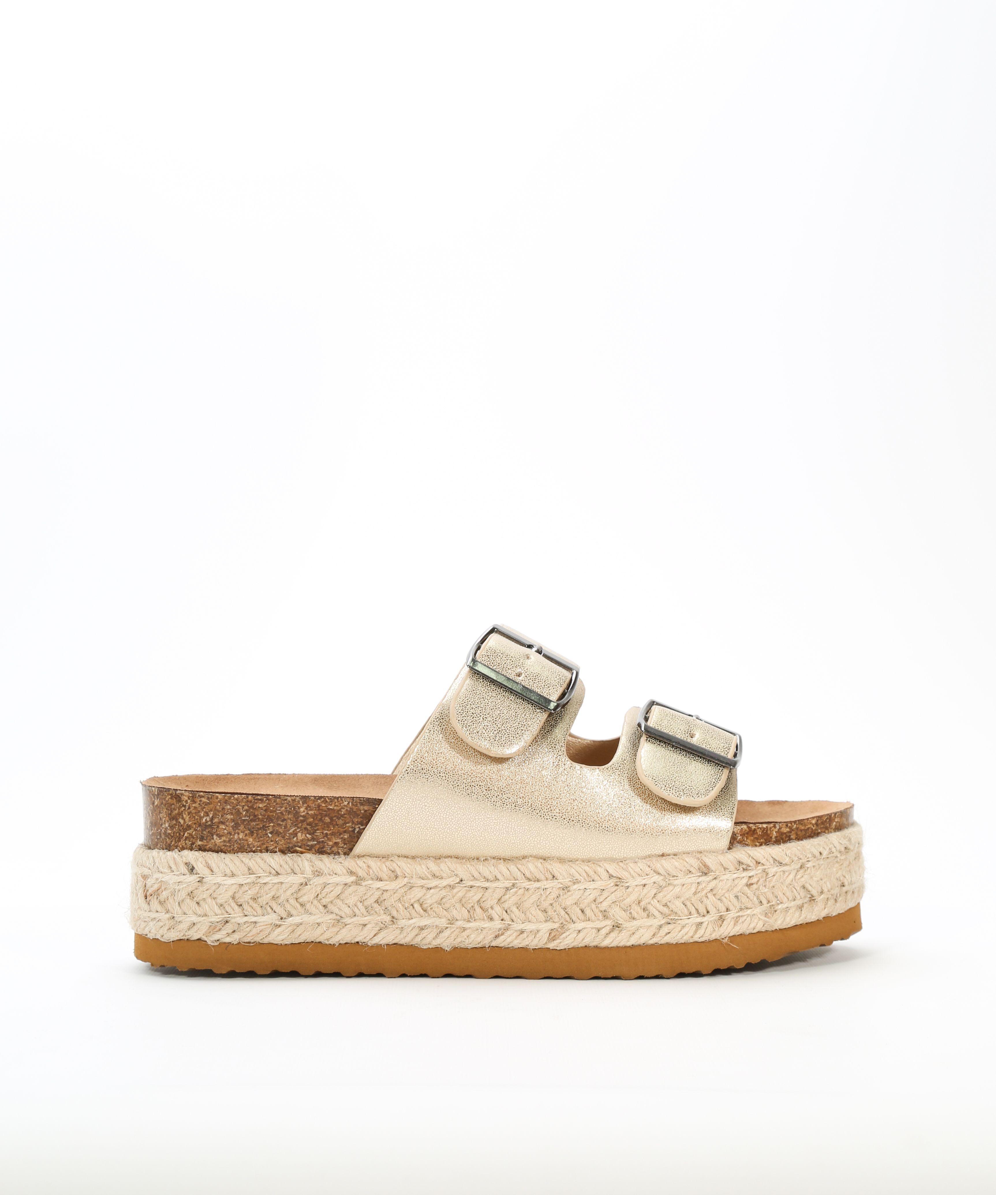 Sandalias plataforma doble hebilla